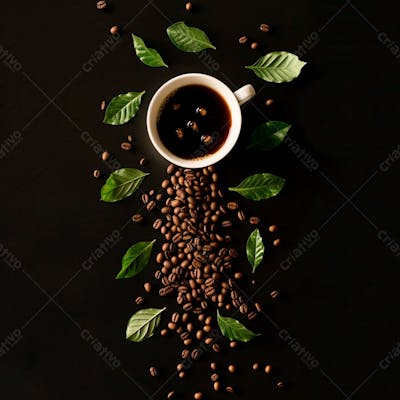 Vista Aérea De Uma Xícara De Café13