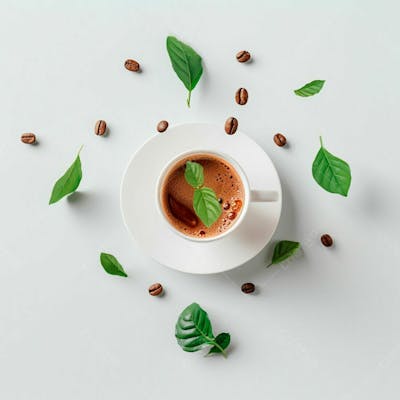 Vista Aérea De Uma Xícara De Café14