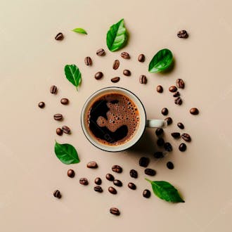 Vista aérea de uma xícara de café16