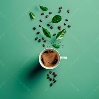 Vista aérea de uma xícara de café18