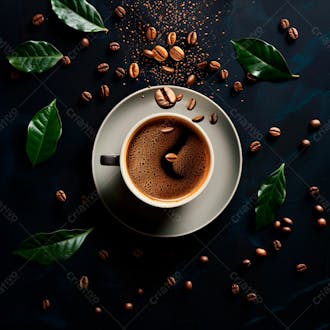 Vista aérea de uma xícara de café19