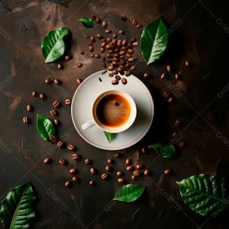 Vista aérea de uma xícara de café22
