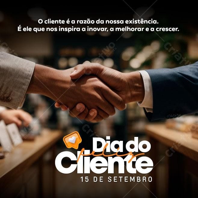 Postagem Dia do Cliente PSD Editável