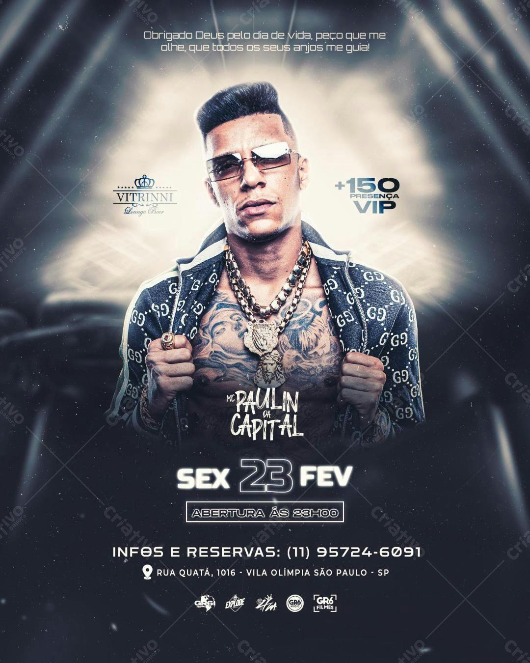 Flyer Festa Mc Paulin da Capital PSD Editável