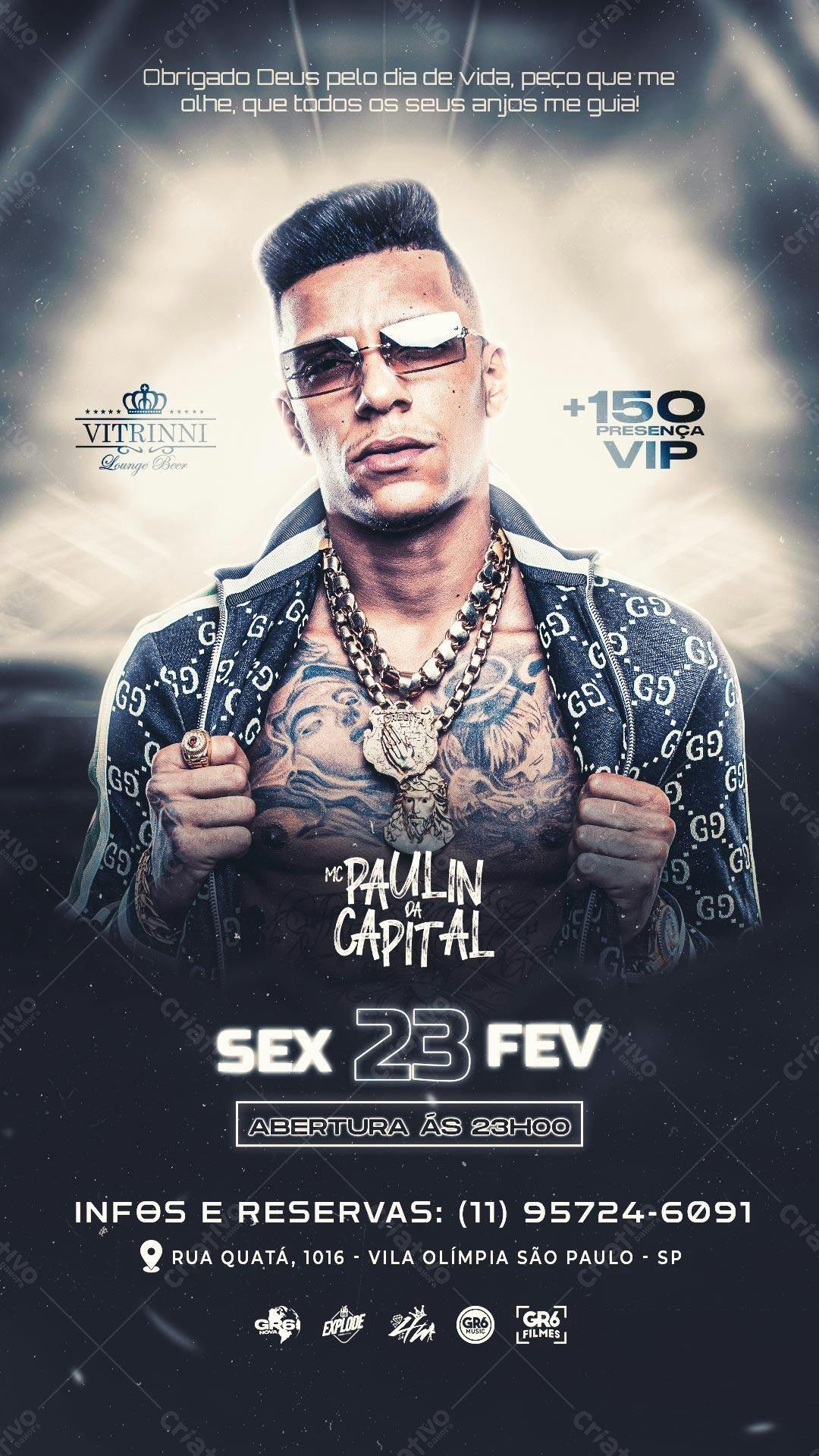 Flyer Festa MC Paulin da Capital PSD Editável