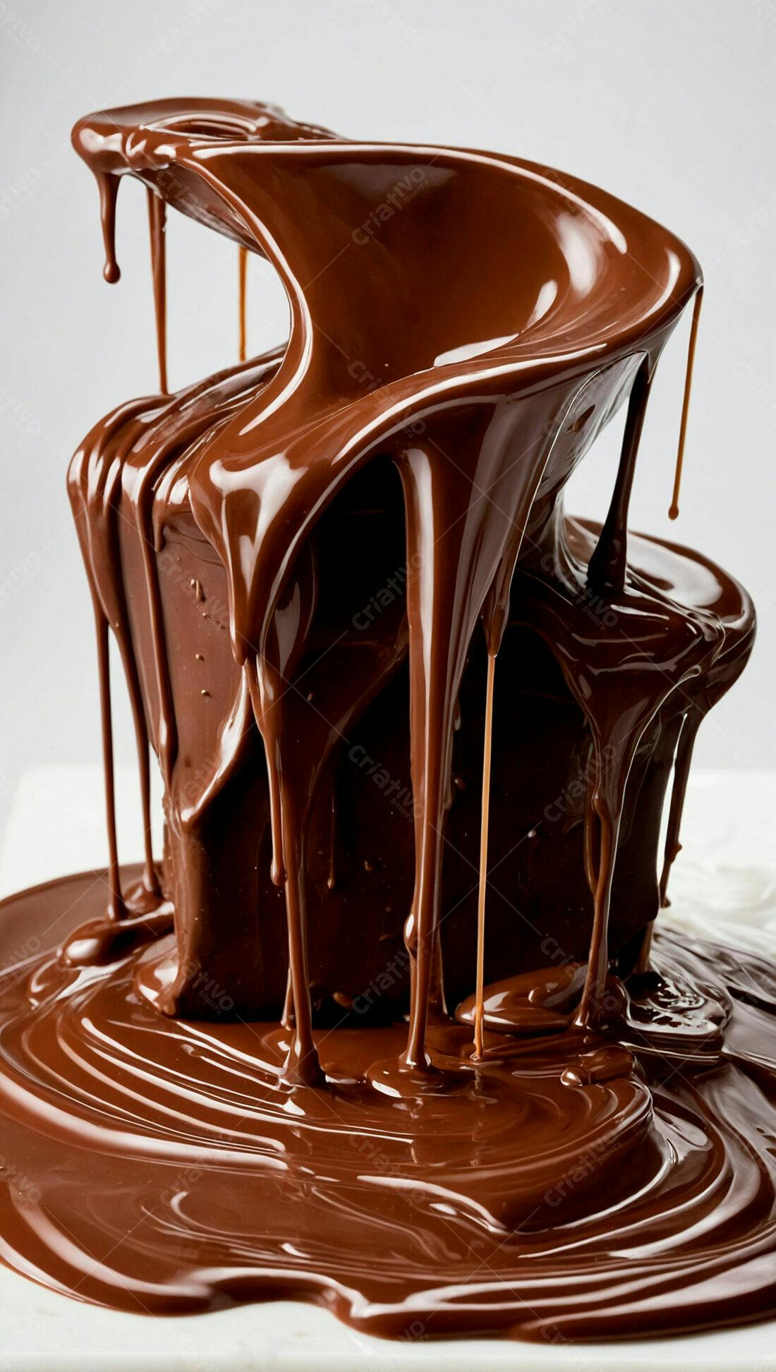 Chocolate derretendo escultura