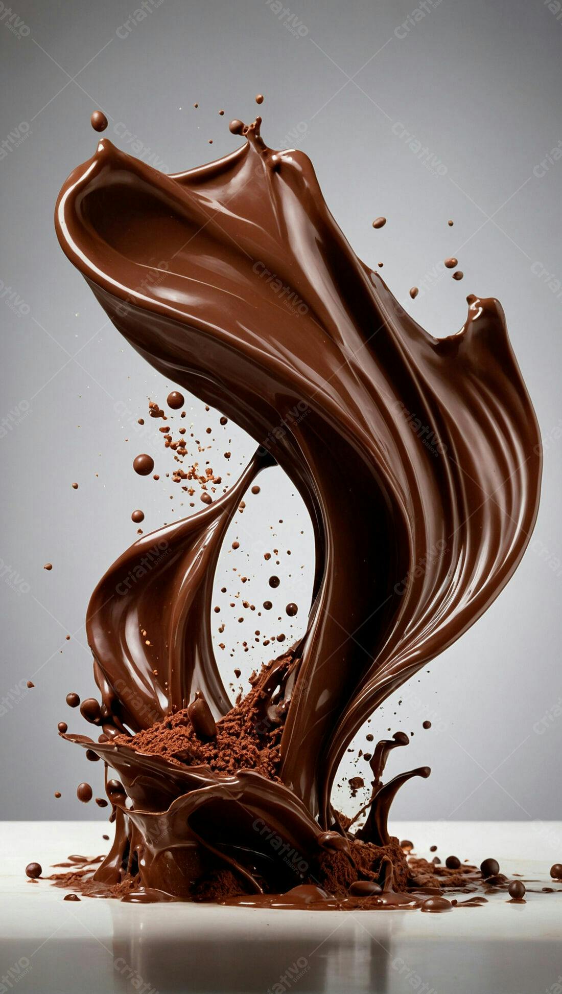 Explosão de chocolate derretido