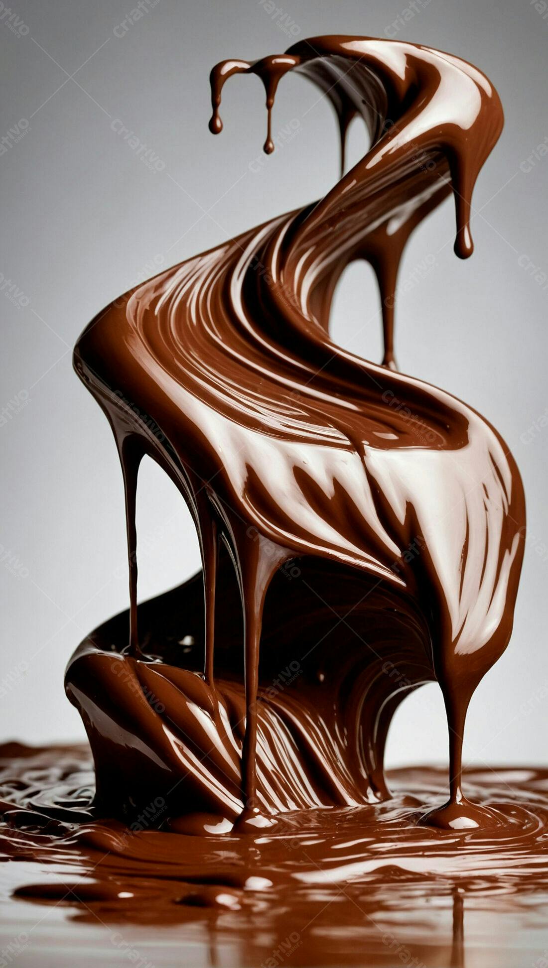 Chocolate derretendo em espiral