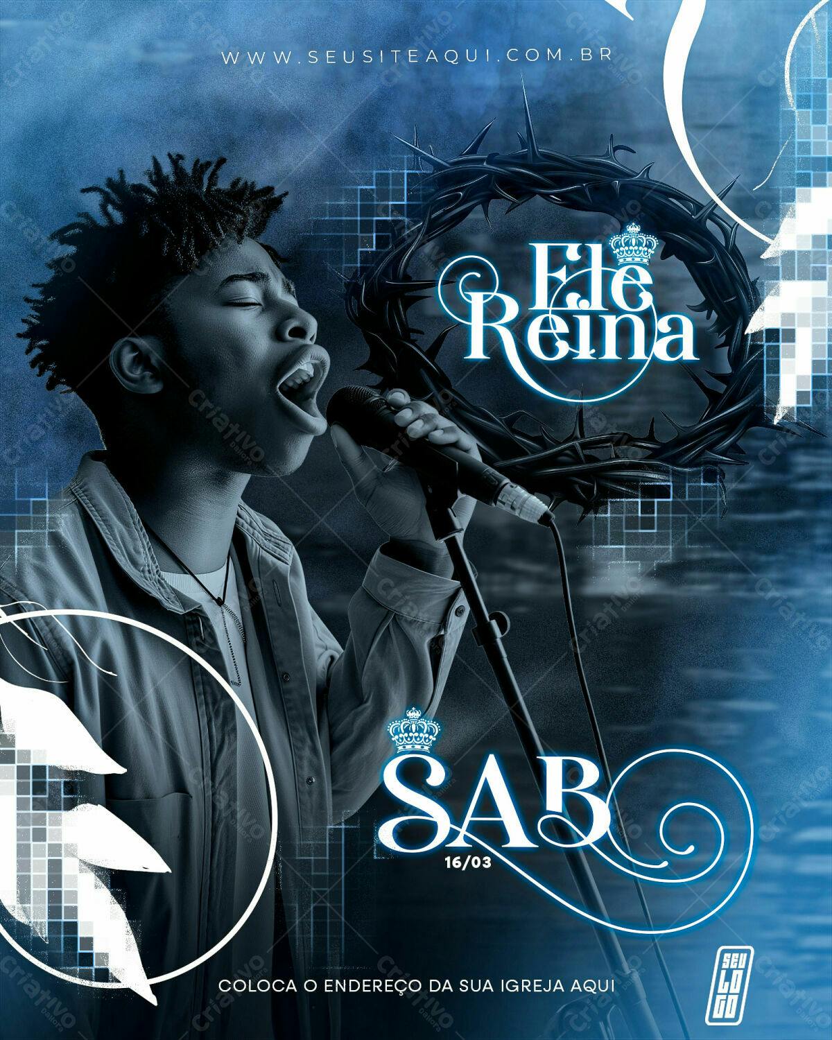 Flyer para Evento Gospel PSD Editável