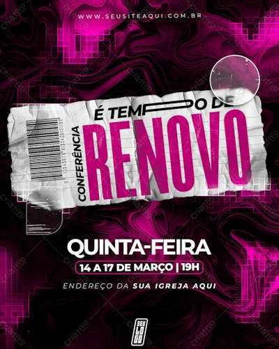 FEED - FLYER IGREJA | CHURCH | PSD EDITÁVEL
