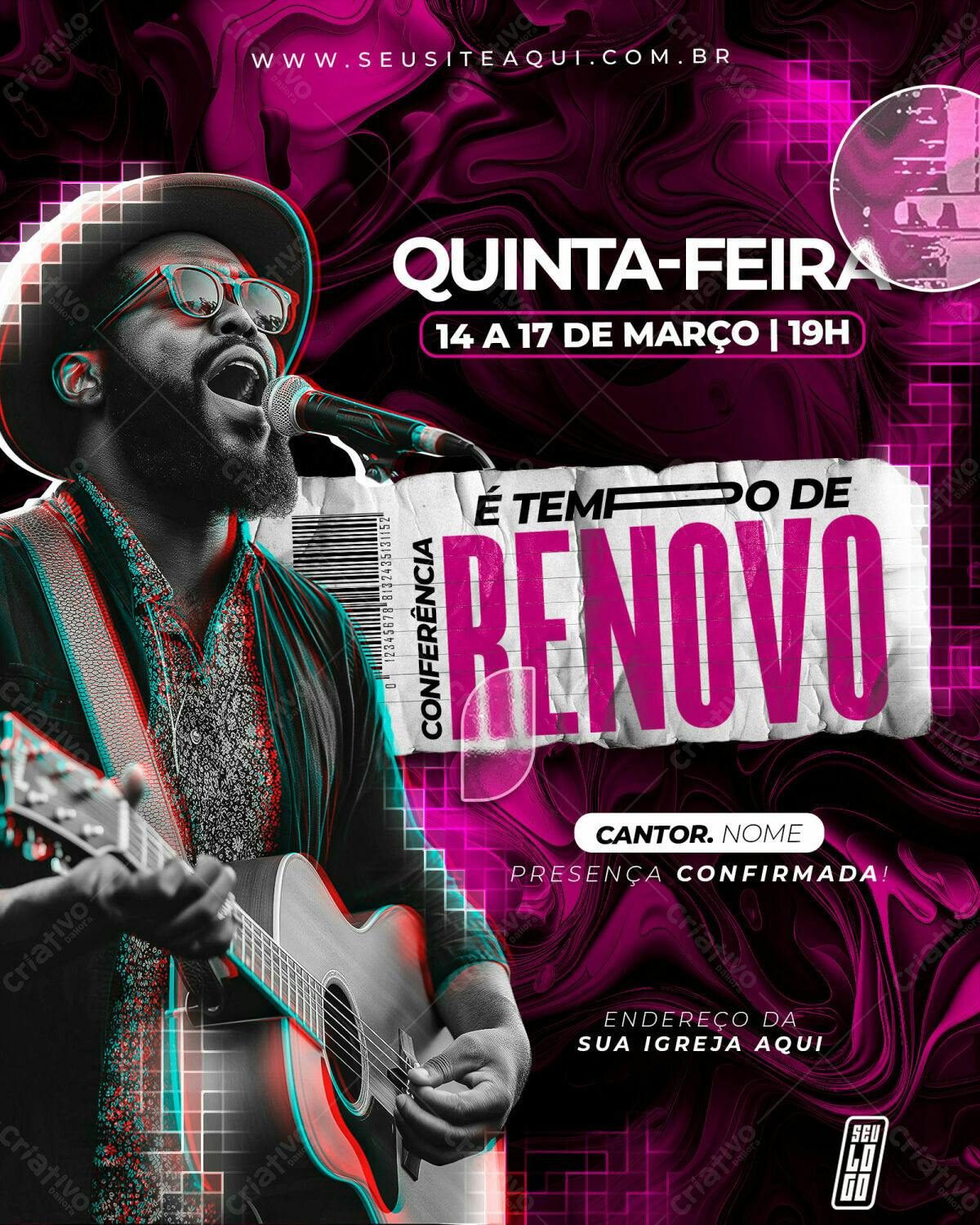 Flyer para Conferência de Renovação PSD Editável
