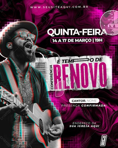 FEED - FLYER IGREJA | CHURCH | PSD EDITÁVEL