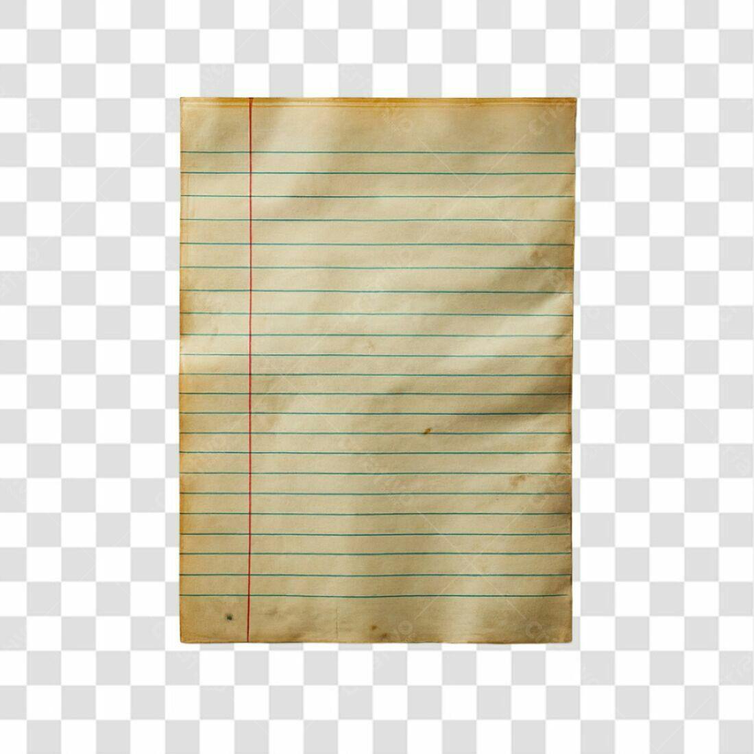 Papel Linhado Vintage PNG com fundo transparente
