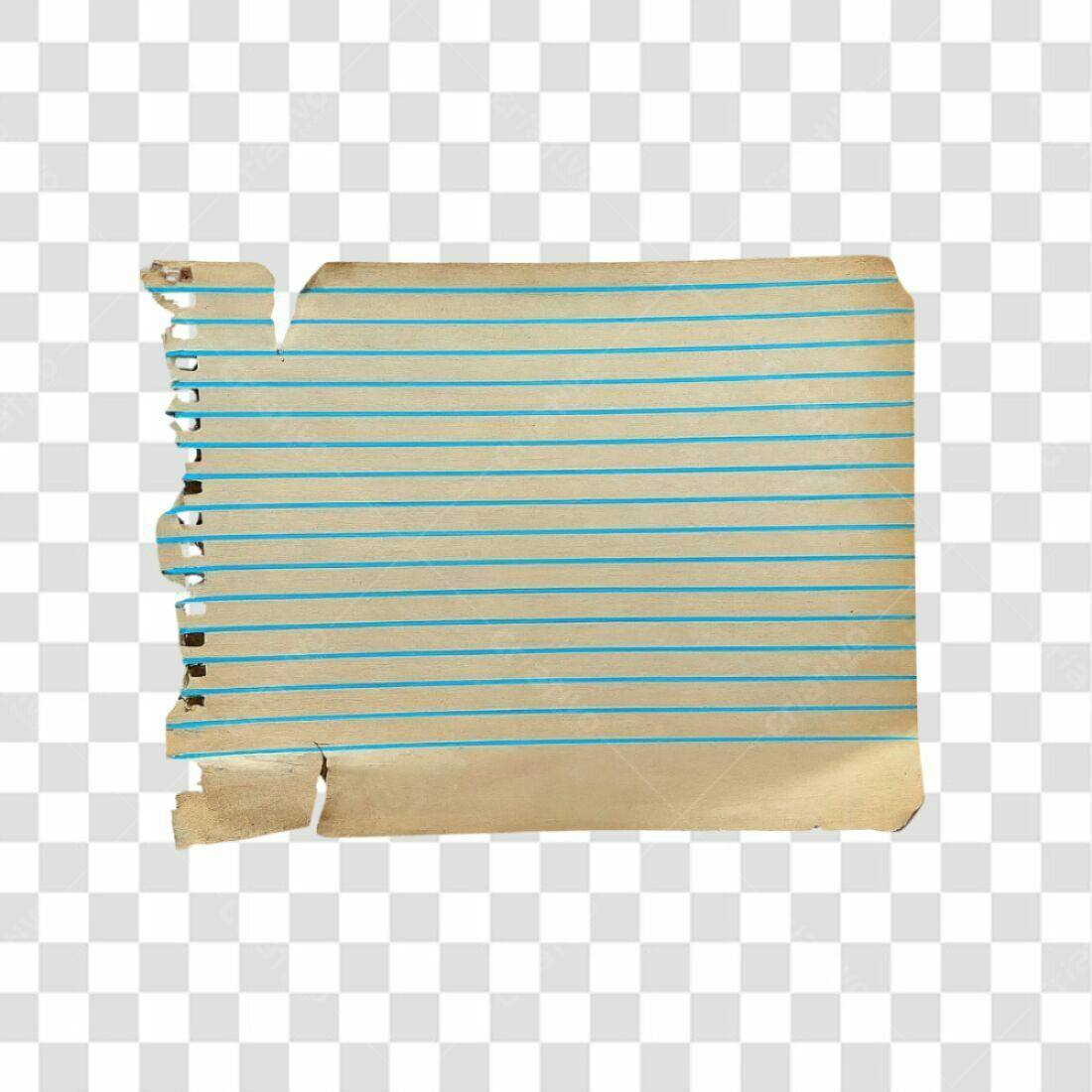 Papel Rasgado Linhas Azuis PNG com fundo transparente