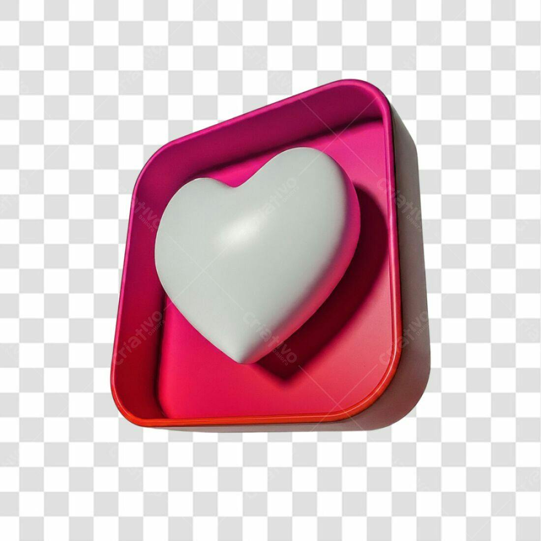 Ícone Coração Dia dos Namorados PNG com fundo transparente