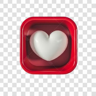 Coração box vermelho png transparente