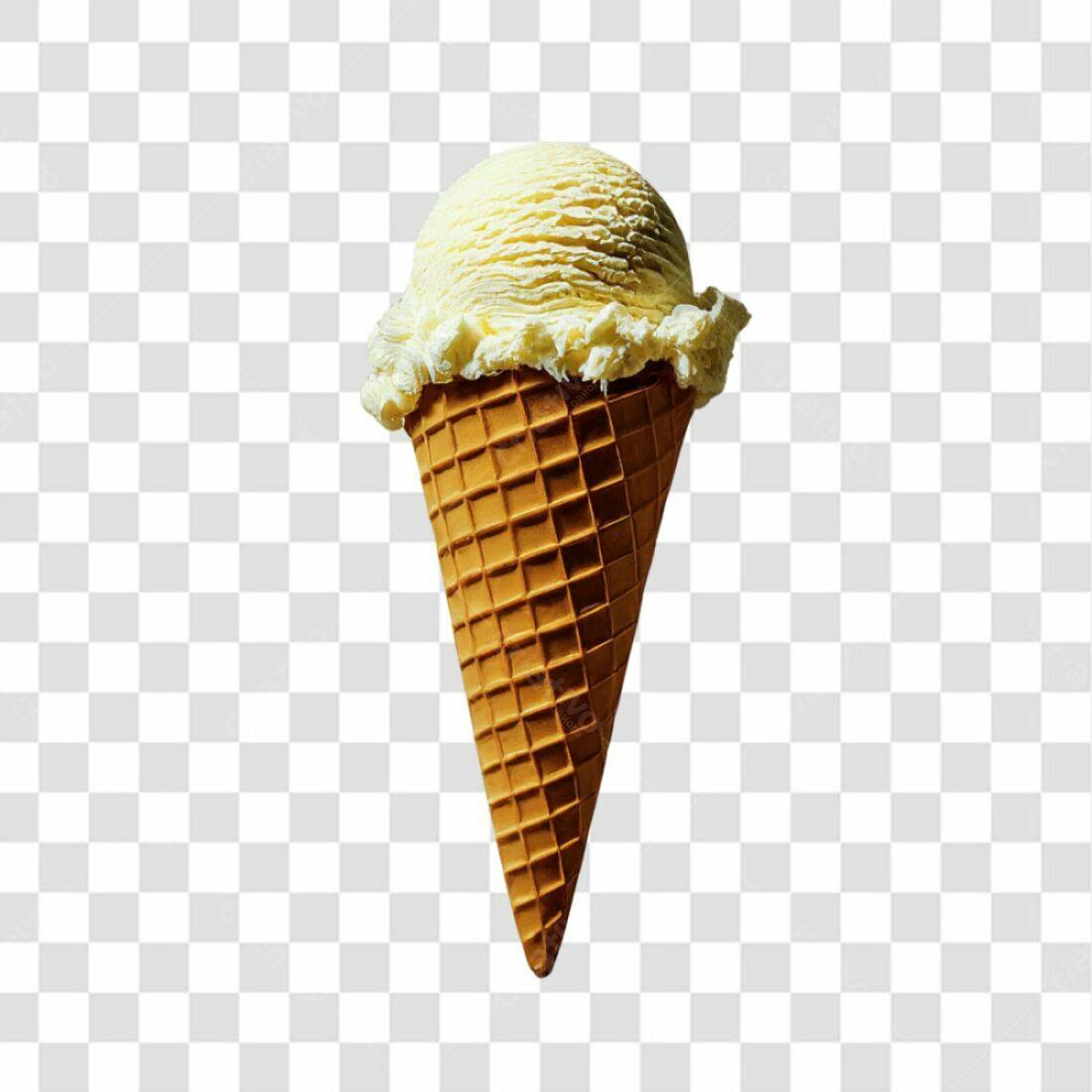 Icone Sorvete de Baunilha PNG com fundo transparente