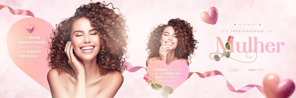 Banner Dia Internacional da Mulher PSD Editável