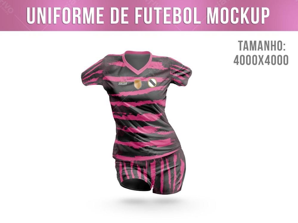 Uniforme De Futebol Feminino Mockup