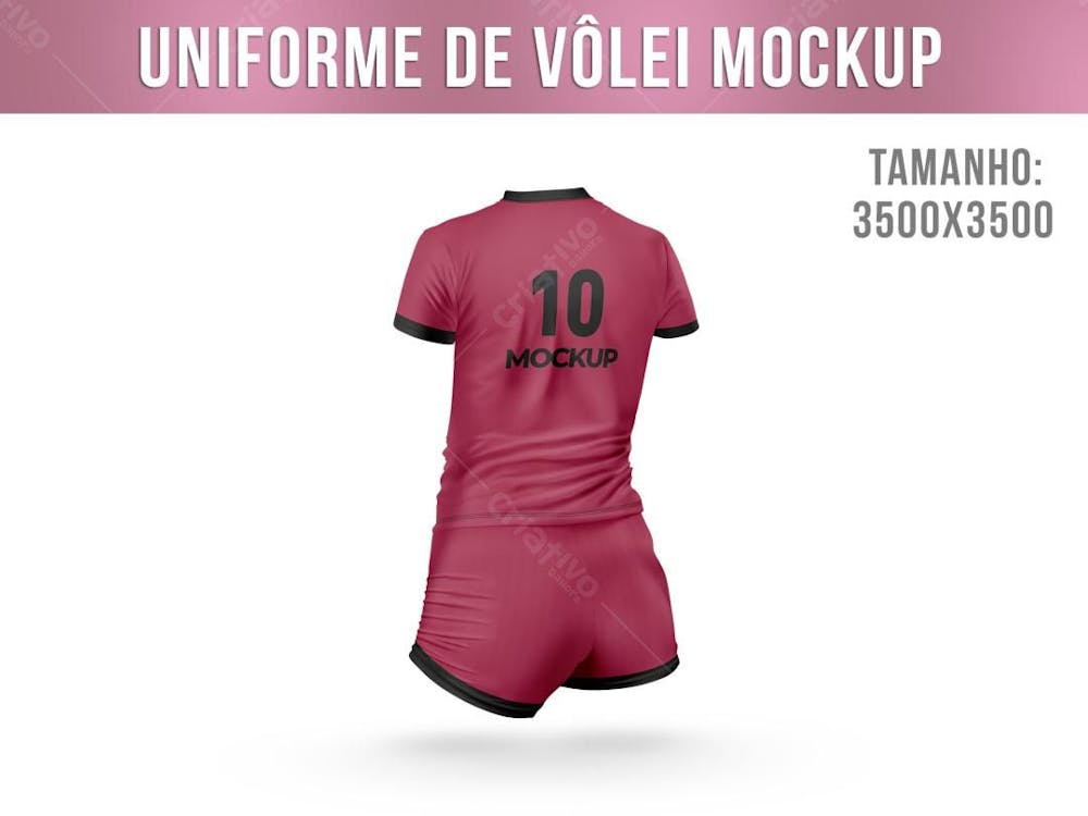 Uniforme Feminino De Vôlei Mockup