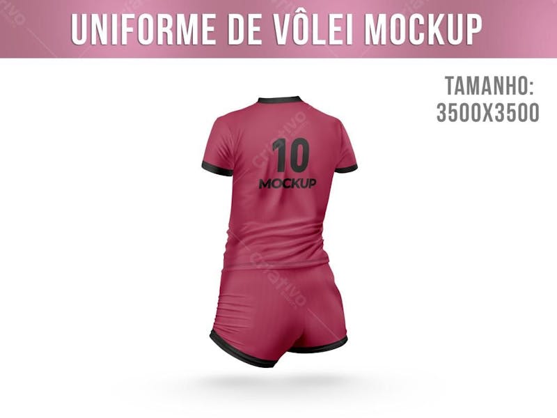 Uniforme feminino de vôlei mockup