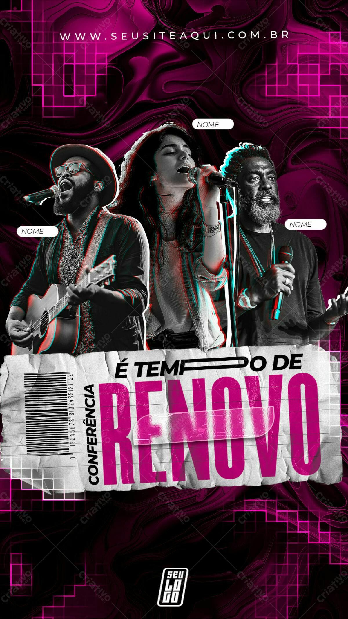 Flyer para Conferência de Renovação PSD Editável
