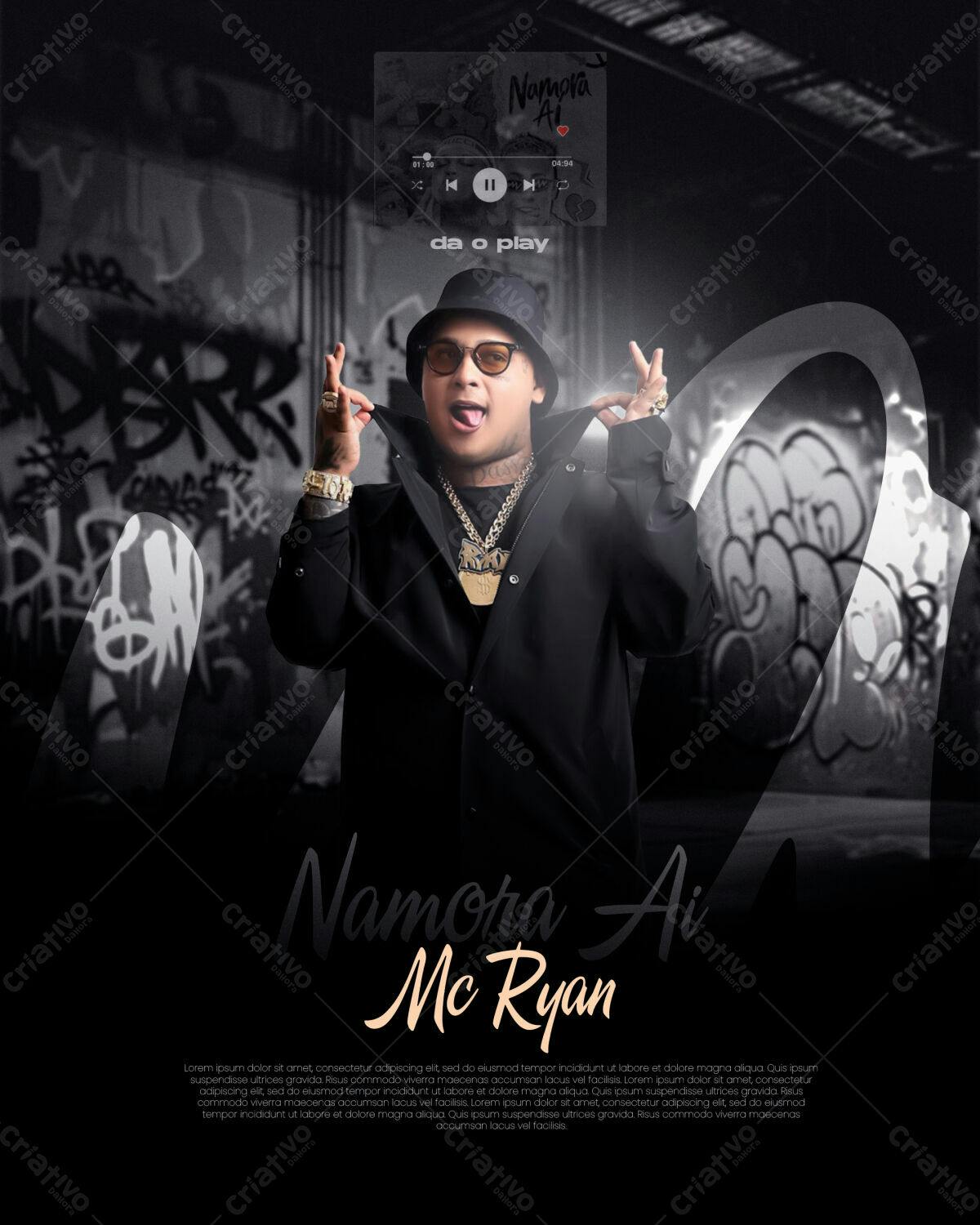 Poster Musical Mc Ryan Namora Aí PSD Editável