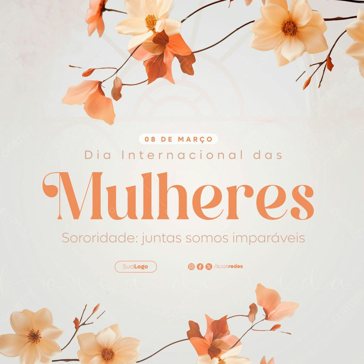 Flyer Dia Internacional da Mulher PSD Editável