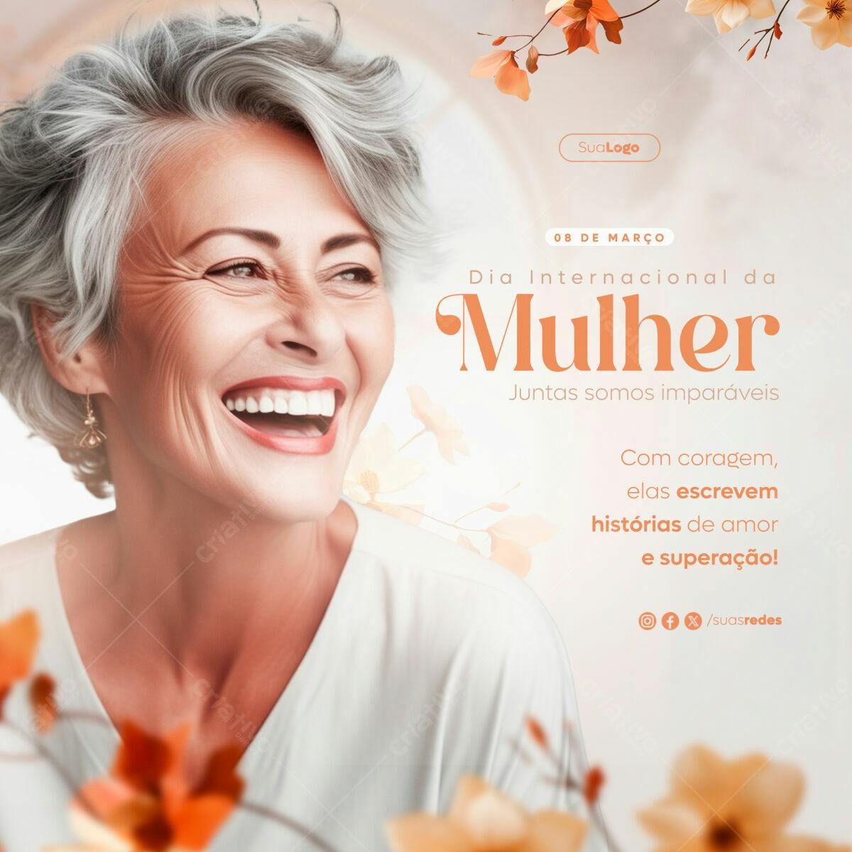 Postagem Dia Internacional da Mulher PSD Editável