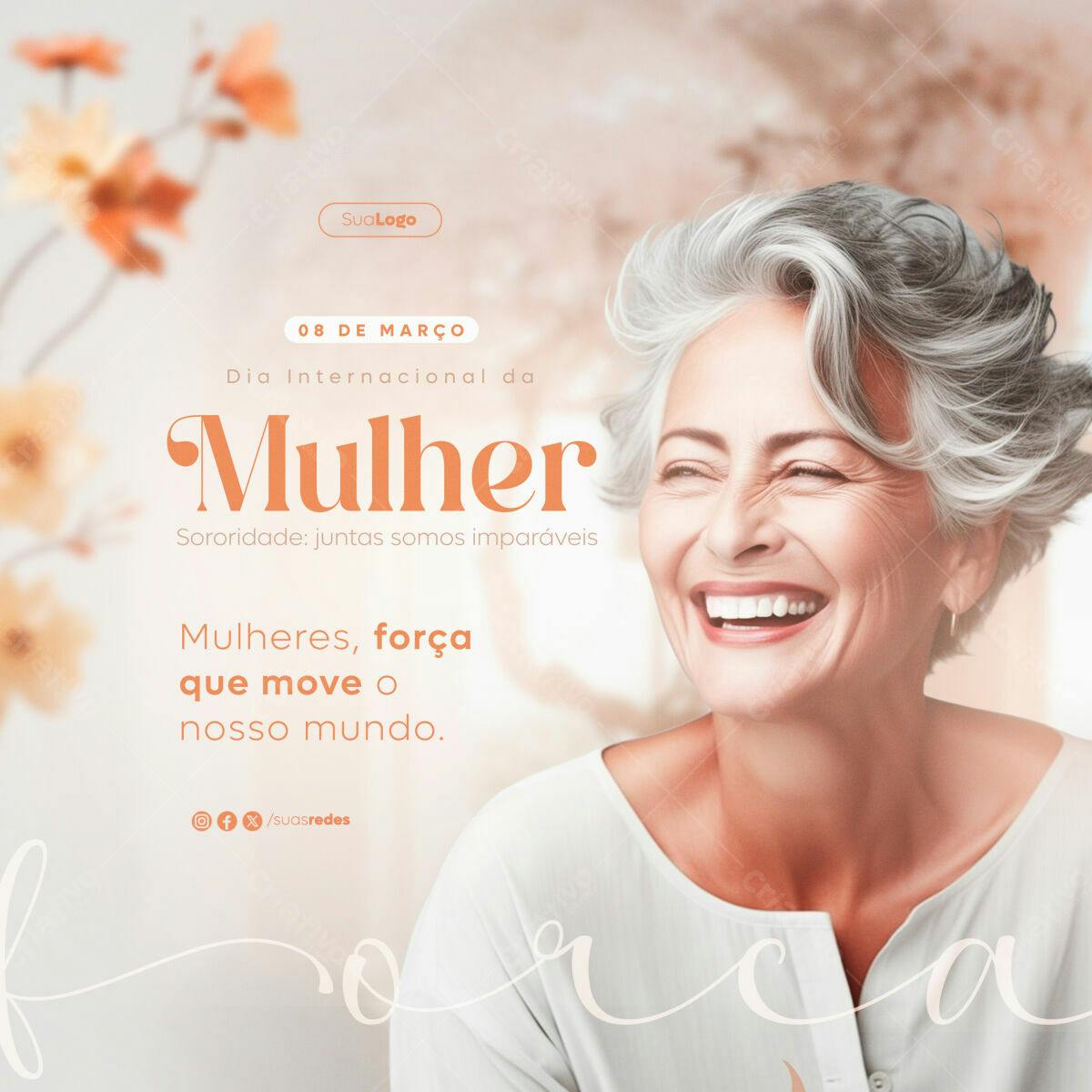 Postagem Dia Internacional da Mulher PSD Editável