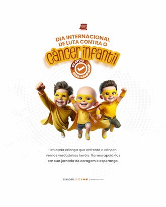 Social media luta contra o câncer infantil jornada de coragem