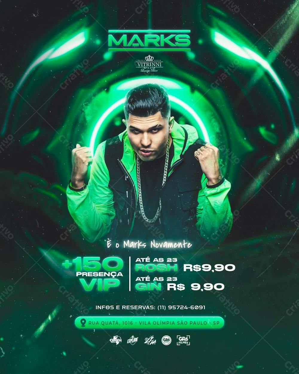 Flyer Feed Mc Marks 150 Presença Vip