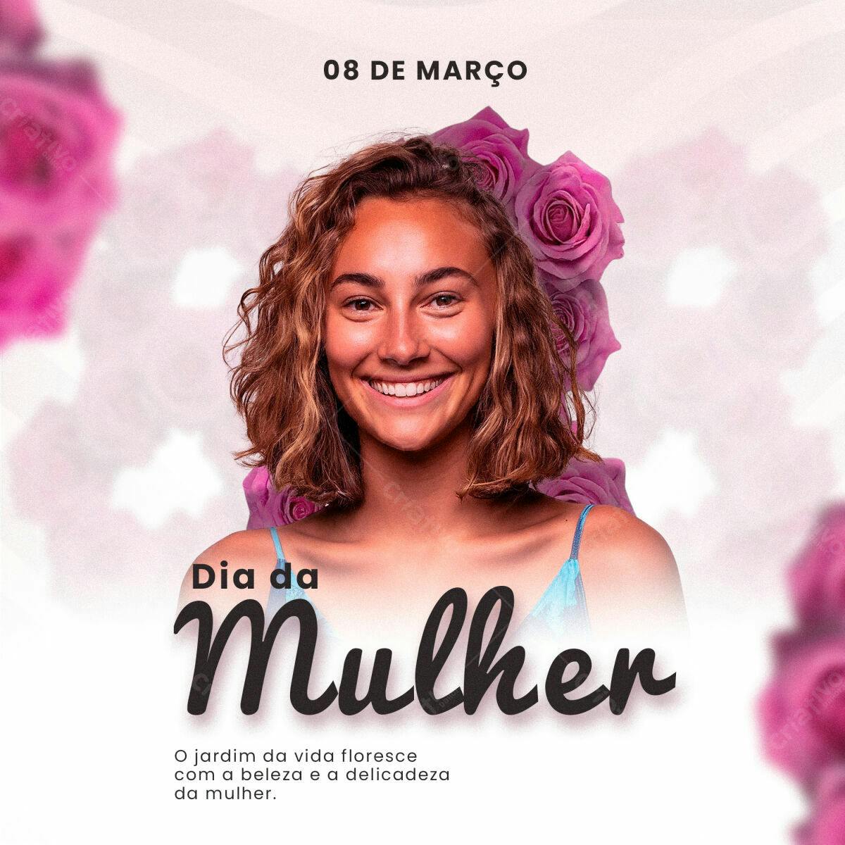 Flyer Dia Internacional da Mulher PSD Editável