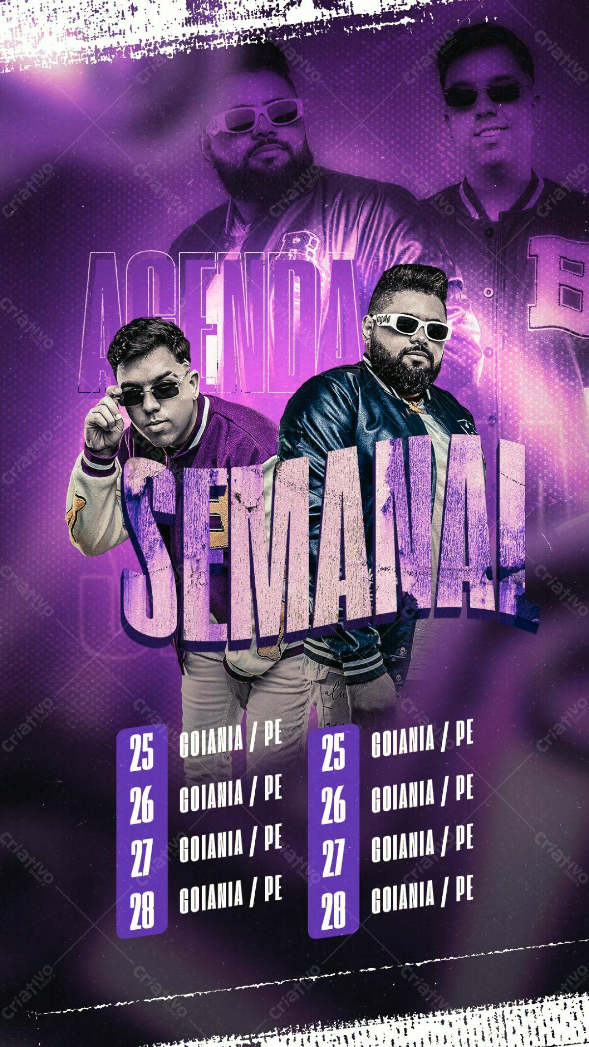 Flyer para Show de Música em Goiânia PSD Editável