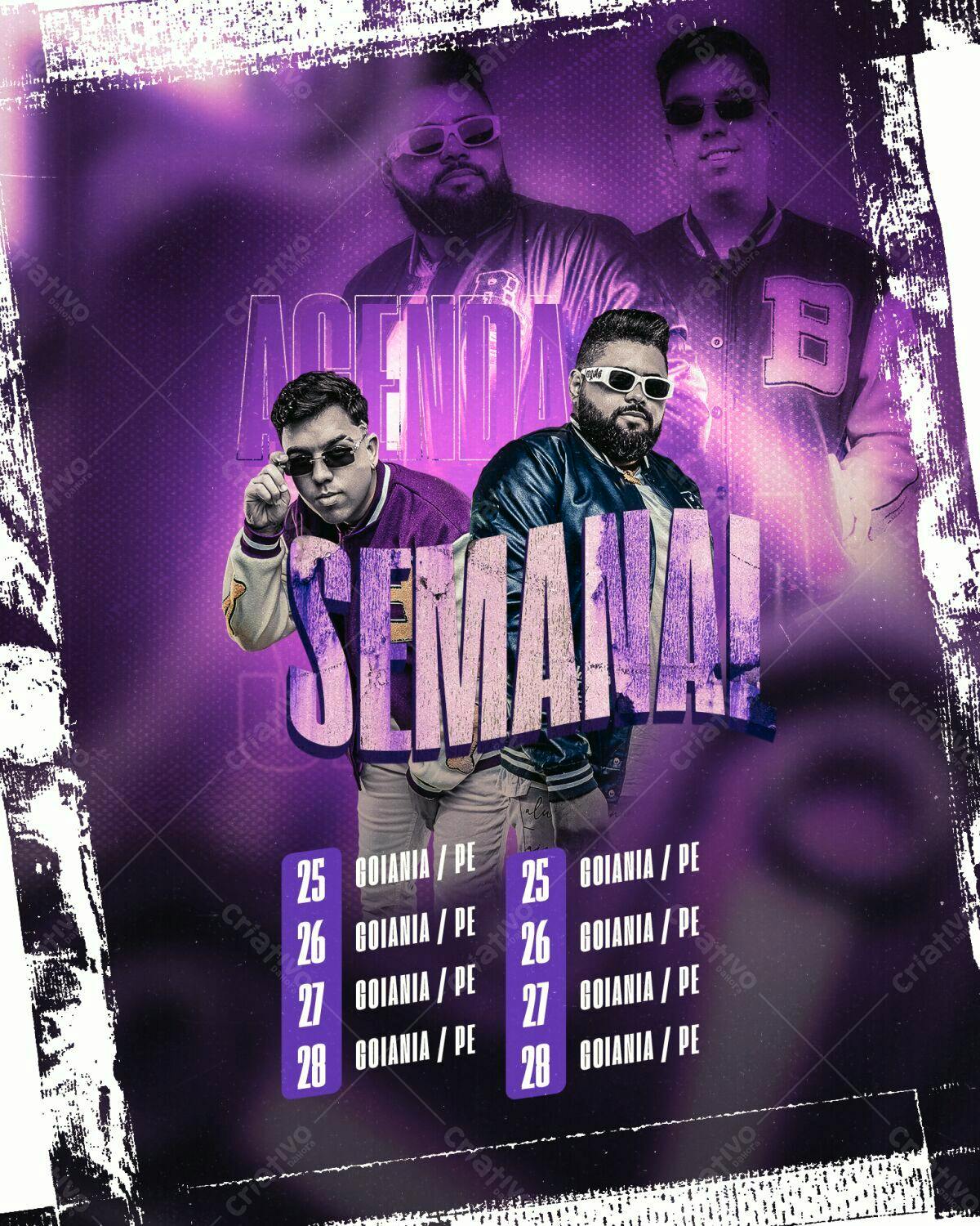 Flyer Agenda Semanal Goiânia PSD Editável