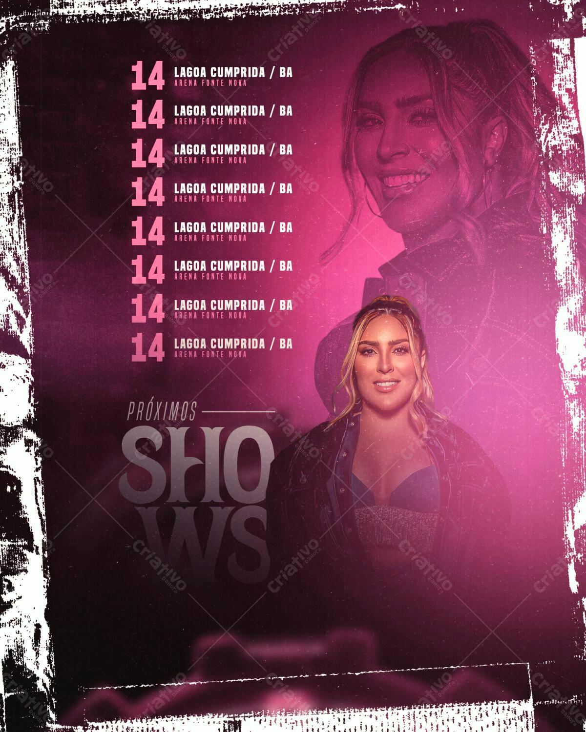 Flyer para Shows de Música PSD Editável
