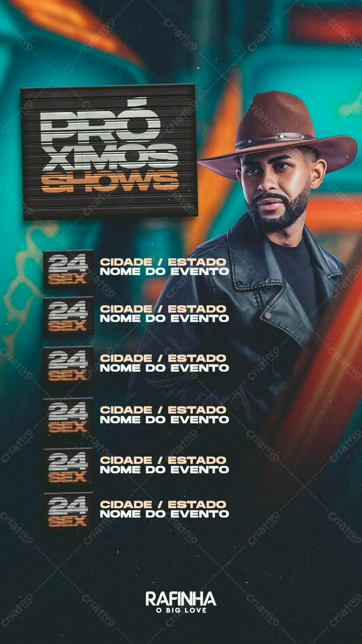 Flyer para Shows do Rafinha PSD Editável