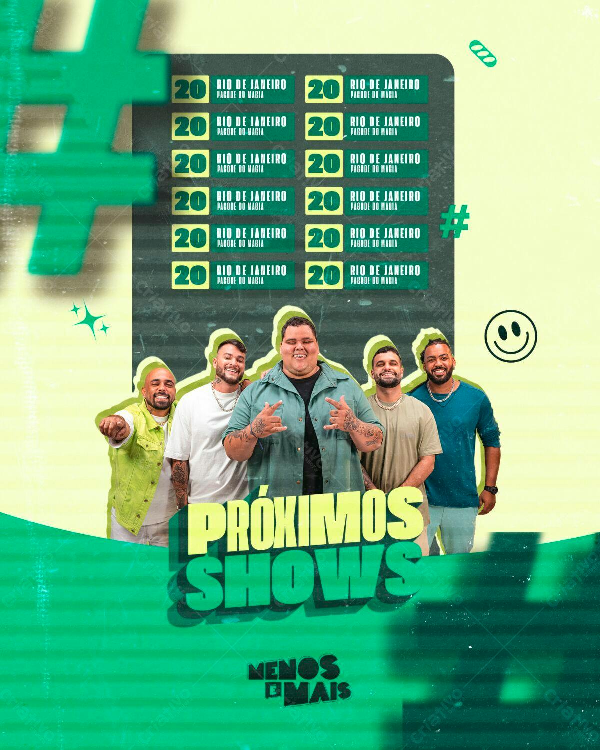 Flyer para Shows do Pagode do Magia PSD Editável