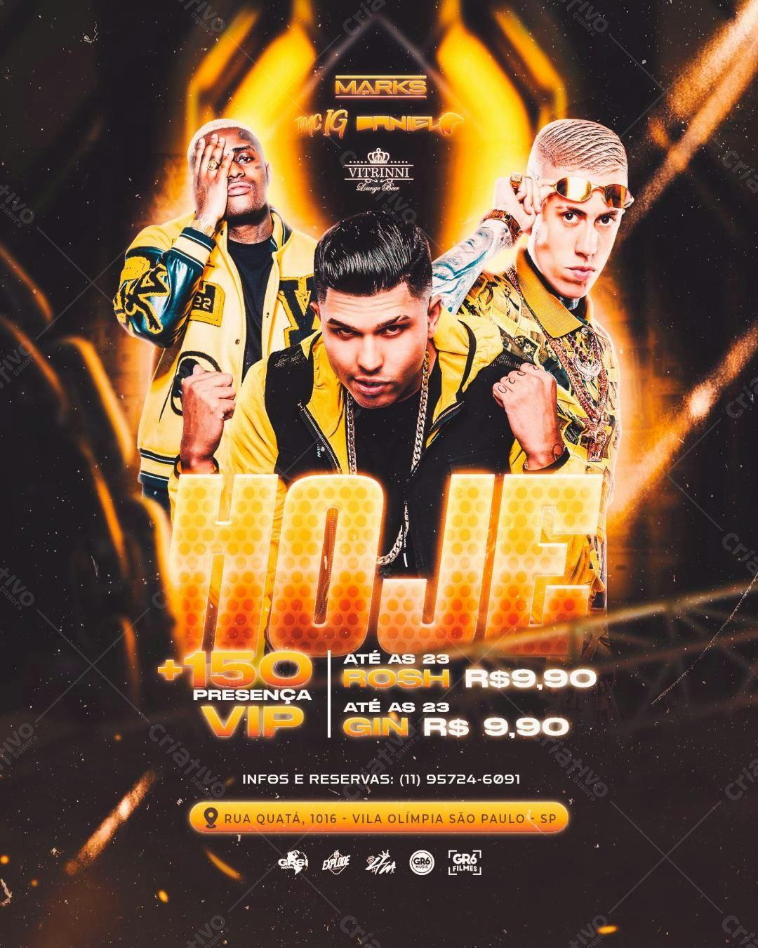 Flyer para Festa com Mc IG e convidados PSD Editável