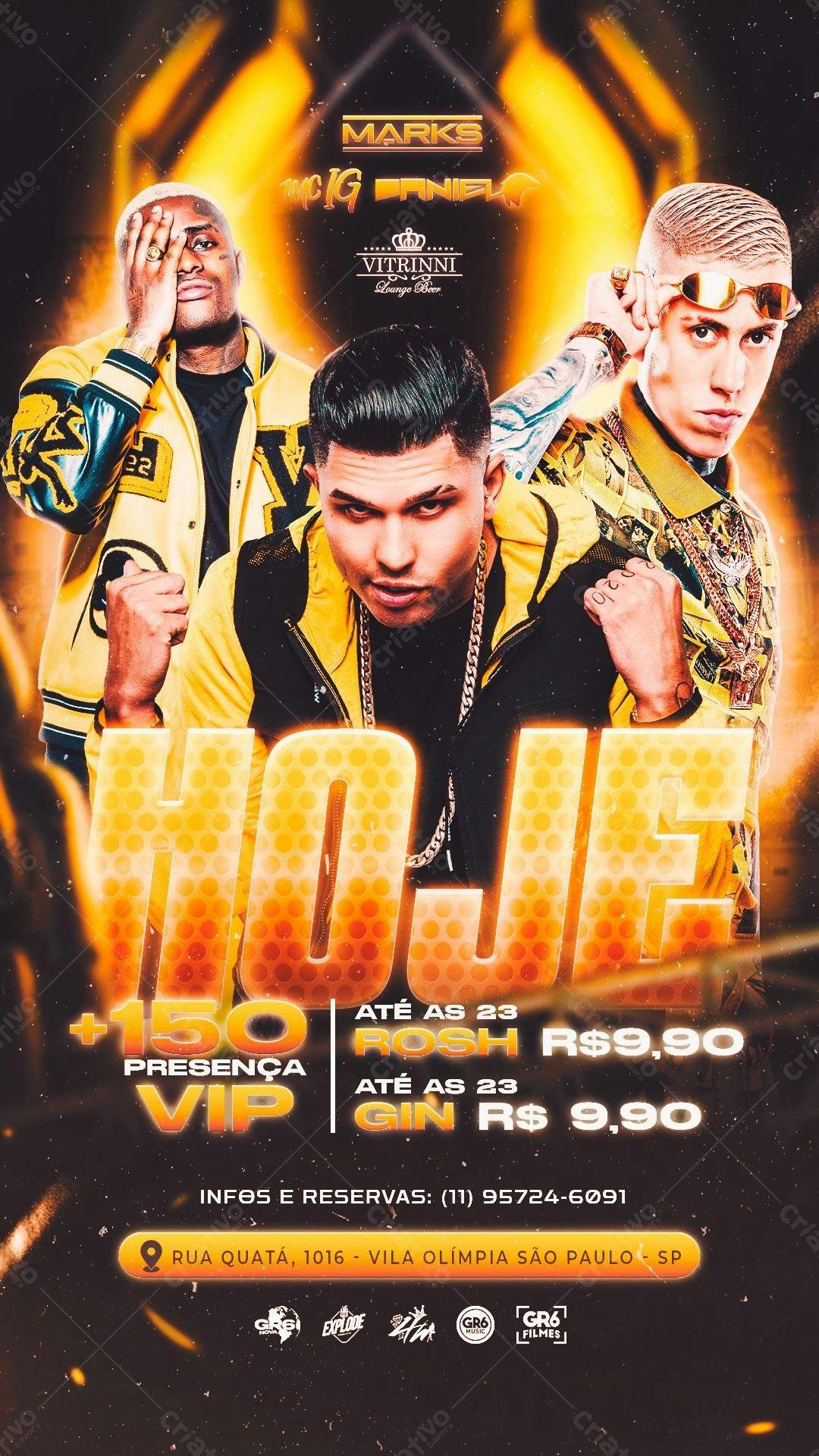 Flyer Festa com MC IG e Marks PSD Editável