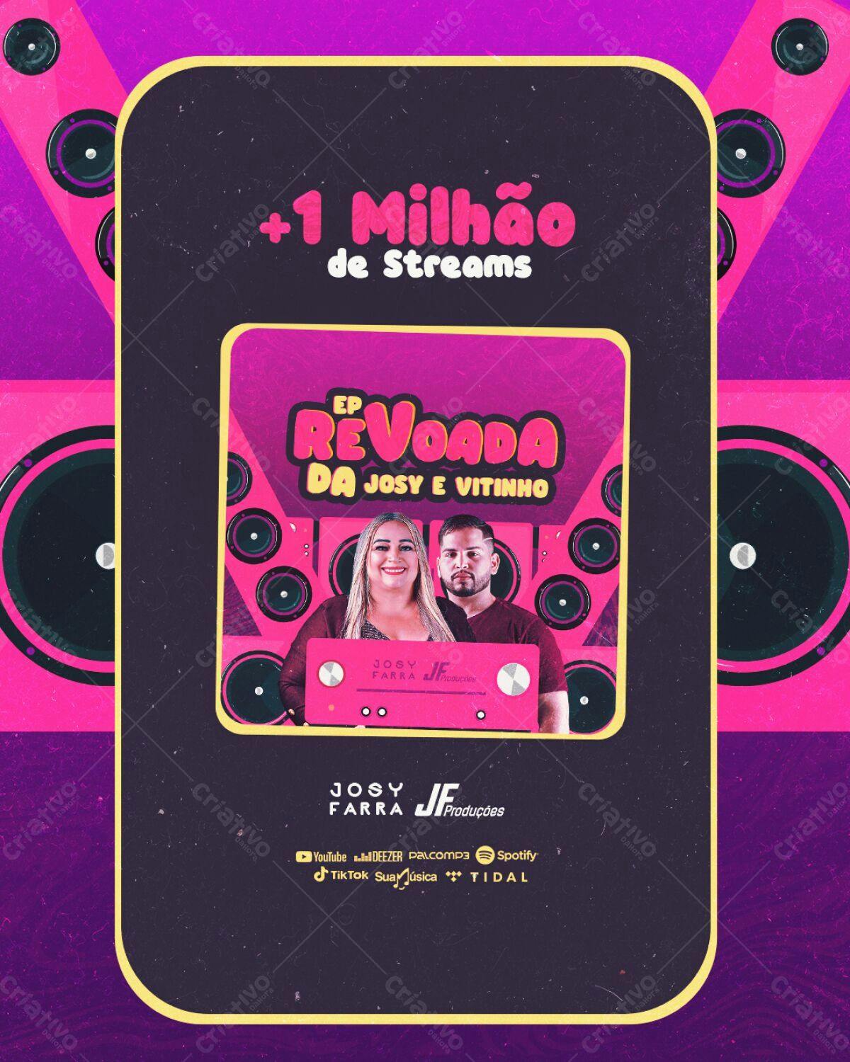 Arte para Divulgação Musical PSD Editável