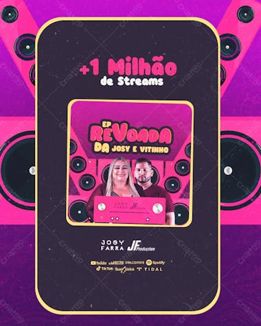 1 milhão de streams feed