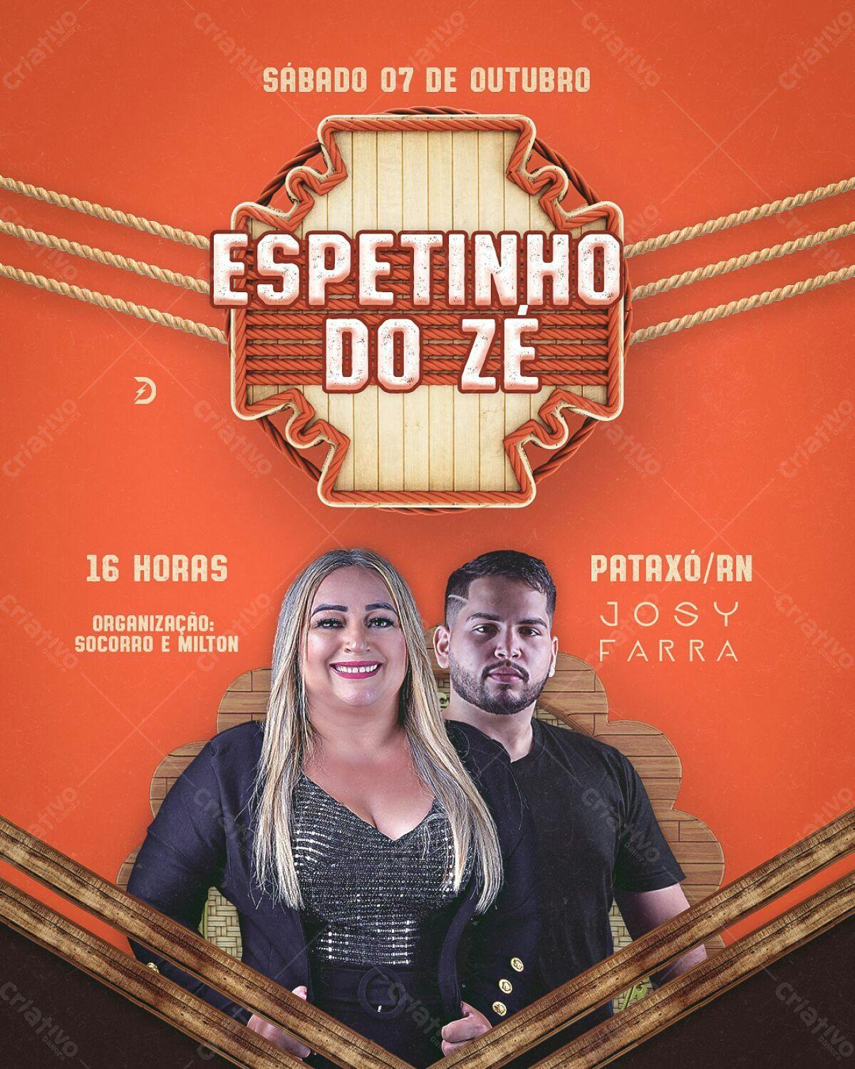 Flyer Espetinho do Zé PSD Editável