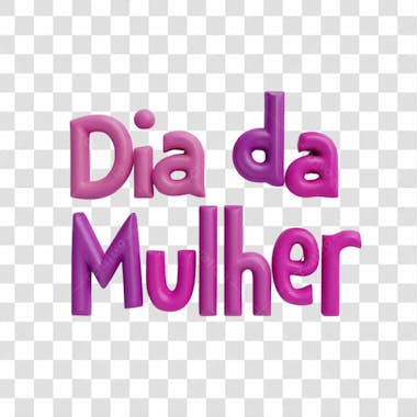 Dia da mulher headline rosa png transparente