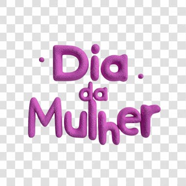 Título 3d headline dia da mulher png transparente