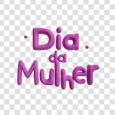Título 3D Headline Dia Da Mulher Png Transparente