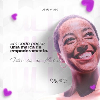 Social media para o dia da mulher psd editável