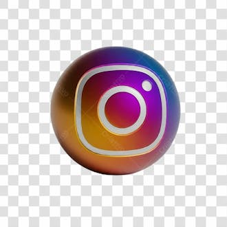 ícone 3d instagram png transparente