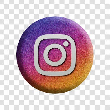 ícone com ruído 3d instagram png transparente