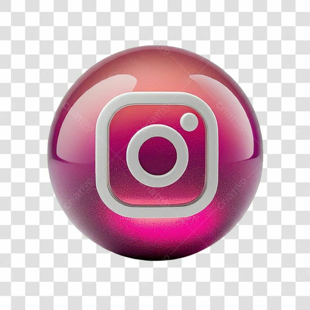 Ícone Com Ruído Instagram 3D Png Transparente